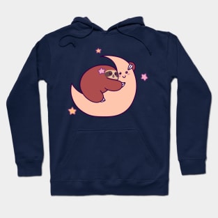 Sleeping Moon Sloth Hoodie